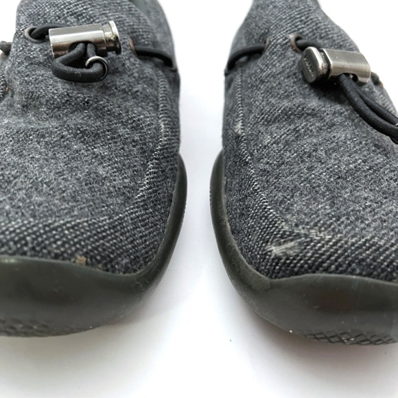 Prada Gray Wool Flat Loafers - Picture 6 of 16